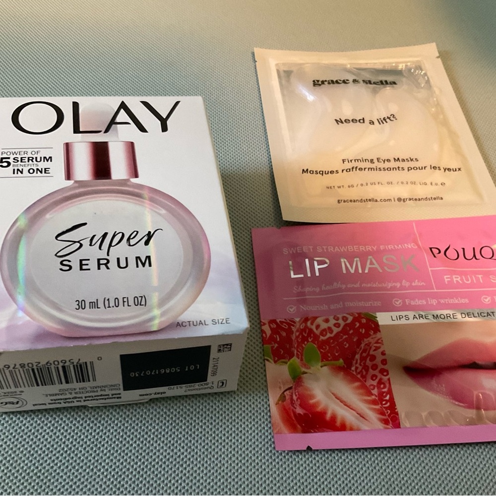 OLAY Super Serum 30 Ml New Lip Mask and Eye Mask